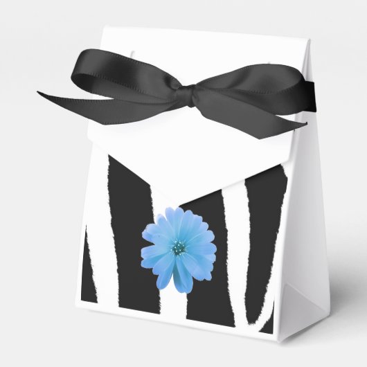 Zebra bont patroon met bloem bedankdoosjes (Voorkant Zijde)