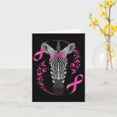 Zebra Borstkanker Bewustzijn Pink Bandana Cancer Kaart (Gele Bloem)