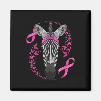 Zebra Borstkanker Bewustzijn Pink Bandana Cancer Magneet