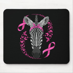 Zebra Borstkanker Bewustzijn Pink Bandana Cancer Muismat