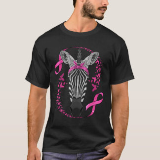 Zebra Borstkanker Bewustzijn Pink Bandana Cancer T-shirt