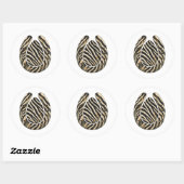 Zebra Botanical Hoofprint Nature Sticker (Vel)