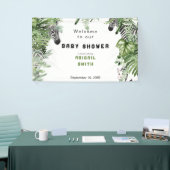 Zebra Botanisch Baby shower Welkom Spandoek (Beurs)