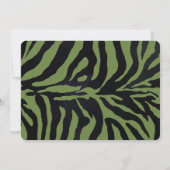 Zebra Botanische Baby Shower Rond Kaart (Achterkant)