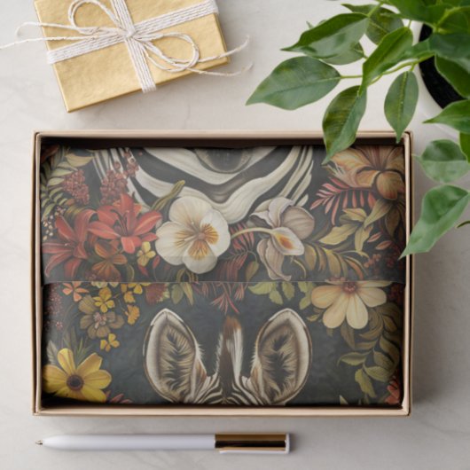 Zebra Botanische Illustratie Decoupage Tissuepapier (Geschenk)