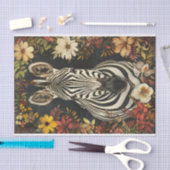 Zebra Botanische Illustratie Decoupage Tissuepapier (Craft)