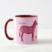 Zebra - Bourgogne en roze Mok (Links)