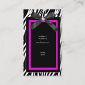 Zebra Boutique label hot pink bow afbeelding (Achterkant)
