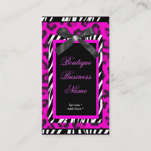 Zebra Boutique label hot pink Leopard
