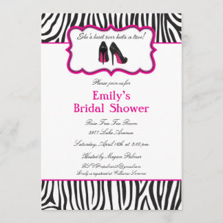 Zebra Bridal Shower-uitnodigingen Kaart