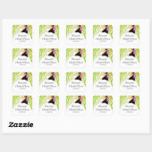 Zebra Bride Groom Vrijgezellenfeest Sticker Lime G (Vel)