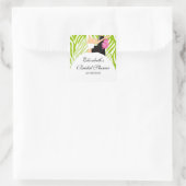 Zebra Bride Groom Vrijgezellenfeest Sticker Lime G (Tas)