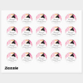 Zebra Bride Groom Vrijgezellenfeest Sticker PInk (Vel)