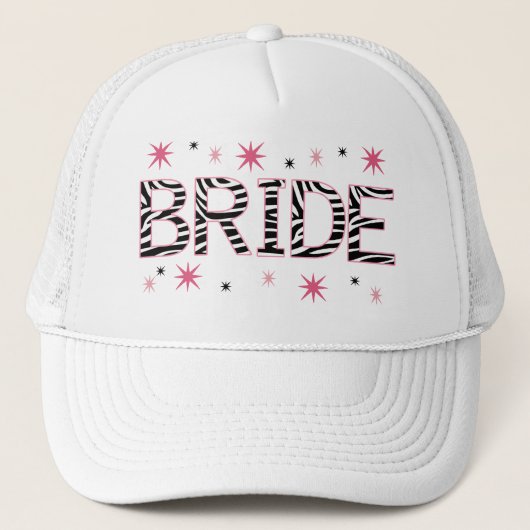 Zebra Bride Trucker Pet (Voorkant)