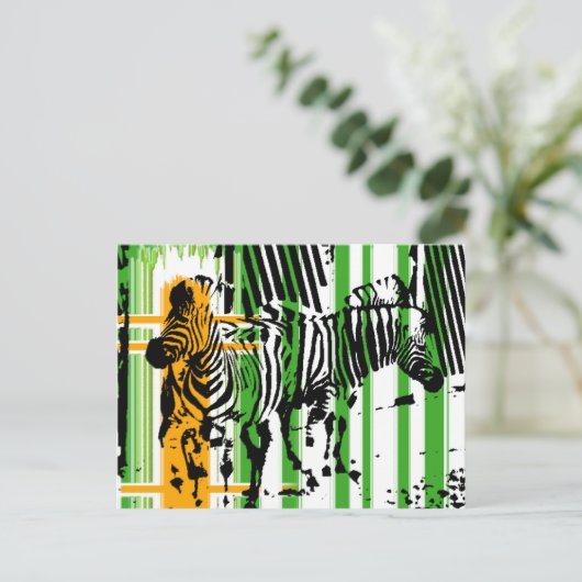 Zebra Briefkaart (Staand voorkant)