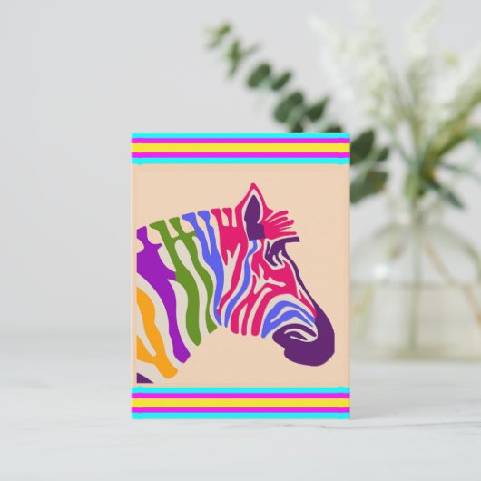 Zebra Briefkaart (Staand voorkant)
