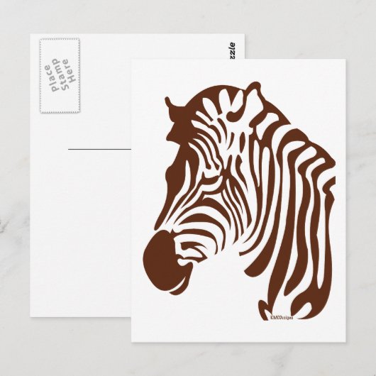 Zebra Briefkaart (Voorkant / Achterkant)