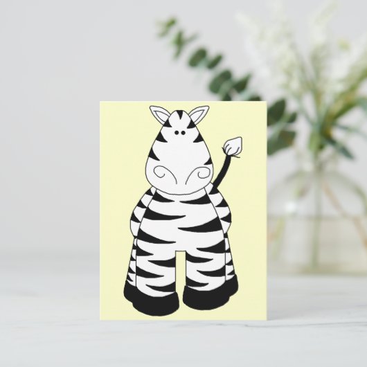 Zebra Briefkaart (Staand voorkant)