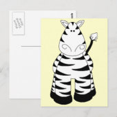 Zebra Briefkaart (Voorkant / Achterkant)