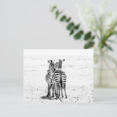 zebra briefkaart (Staand voorkant)