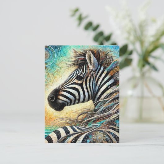 Zebra Briefkaart (Staand voorkant)