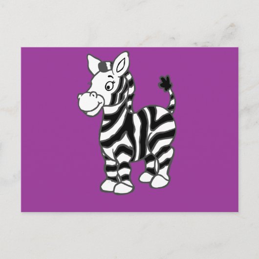 Zebra Briefkaart (Voorkant)