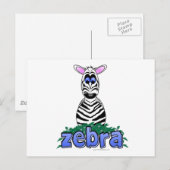ZEBRA BRIEFKAART (Voorkant / Achterkant)