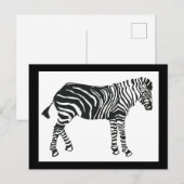 Zebra briefkaart (Voorkant / Achterkant)