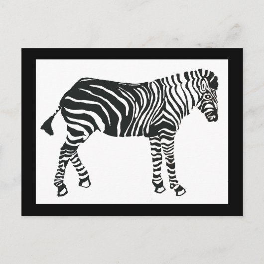 Zebra briefkaart (Voorkant)
