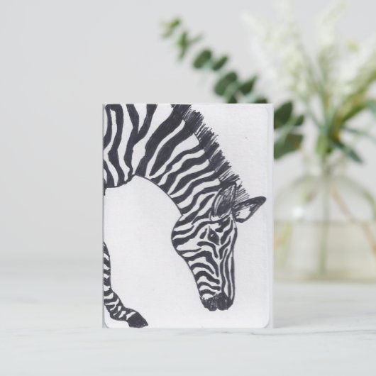 Zebra Briefkaart (Staand voorkant)