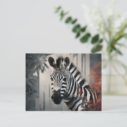 Zebra Briefkaart (Staand voorkant)