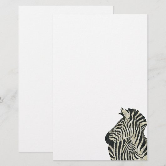  Zebra Briefpapier (Voorkant / Achterkant)