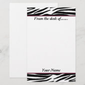 Zebra Briefpapier (Voorkant / Achterkant)