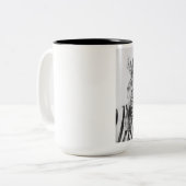 Zebra Brothers Tweekleurige Koffiemok (Voorkant links)