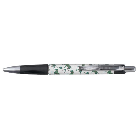 Zebra Brown en Blauwgroen Print Silhouette Pen (Achterkant)