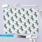 Zebra Brown en Blauwgroen Print Silhouette Tissuepapier (Craft)