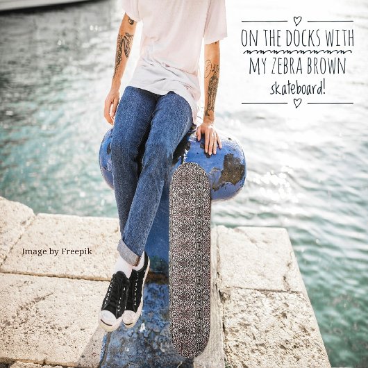 Zebra Brown Persoonlijk Skateboard