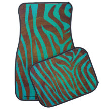 Zebra bruin en Blauwgroen afdrukken