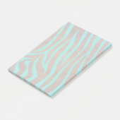 Zebra bruin en Blauwgroen afdrukken Post-it® Notes (Schuin)