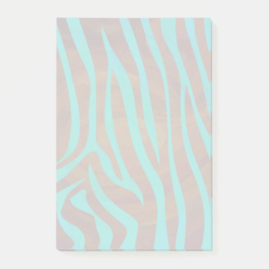 Zebra bruin en Blauwgroen afdrukken Post-it® Notes (Voorkant)