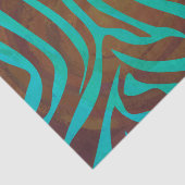 Zebra bruin en Blauwgroen afdrukken Tissuepapier (Detail)