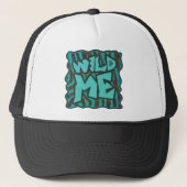 Zebra bruin en Blauwgroen "Wild Me Design" Trucker Pet (Voorkant)