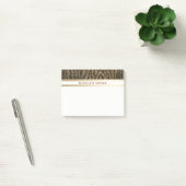 Zebra Bruin Goud Glans Glamouruze Persoonlijke Post-it® Notes (Kantoor)