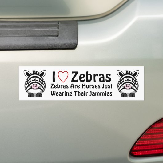 Zebra Bumpersticker (Op auto)