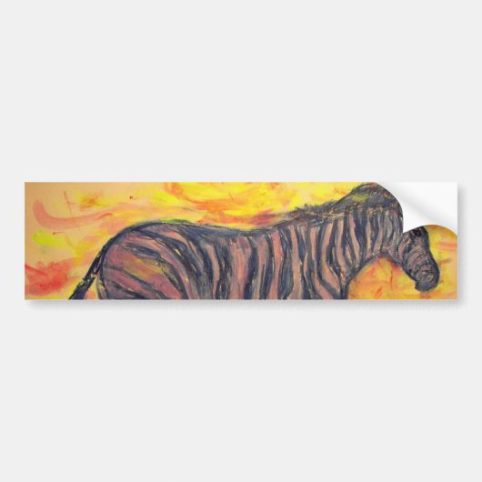 Zebra Bumpersticker (Voorkant)