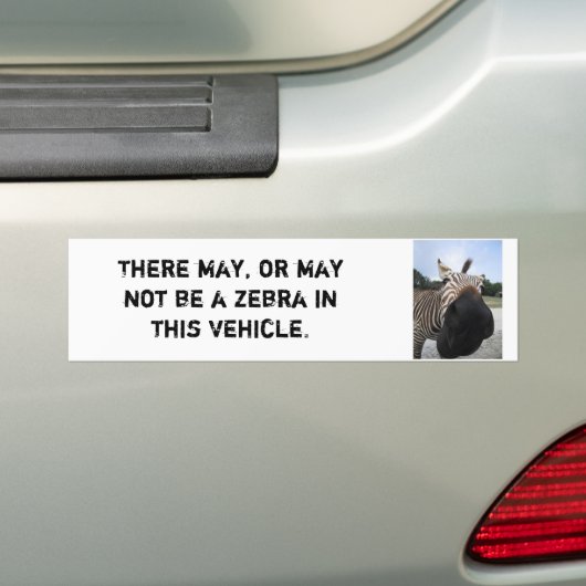 Zebra Bumpersticker - Grappig! (Op auto)