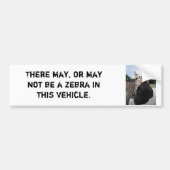 Zebra Bumpersticker - Grappig! (Voorkant)