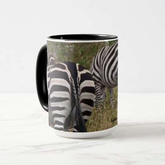 Zebra Butt Coffee Mok (Voorkant links)