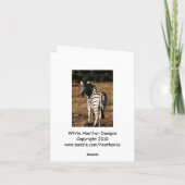 Zebra "Butt look big?" bewerkbaar wenskaart Kaart (Achterkant)