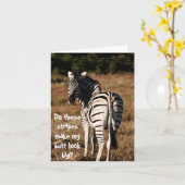 Zebra "Butt look big?" bewerkbaar wenskaart Kaart (Gele Bloem)